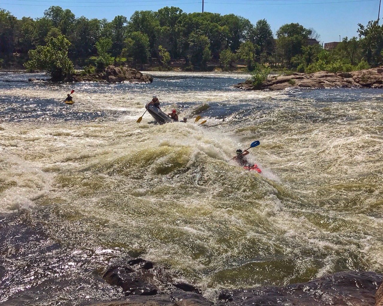 Whitewater rapids runs through Downtown Columbus